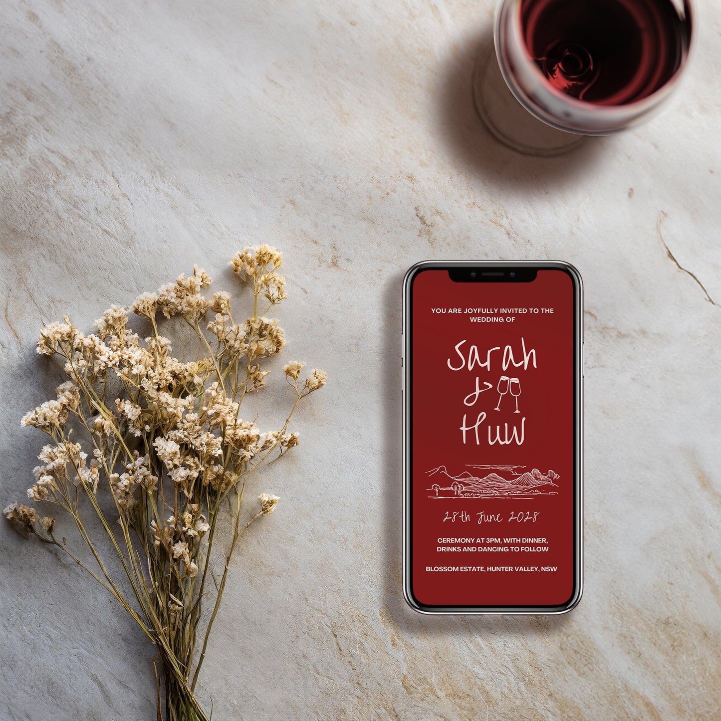 Digital Invite | Wine Country Kisses