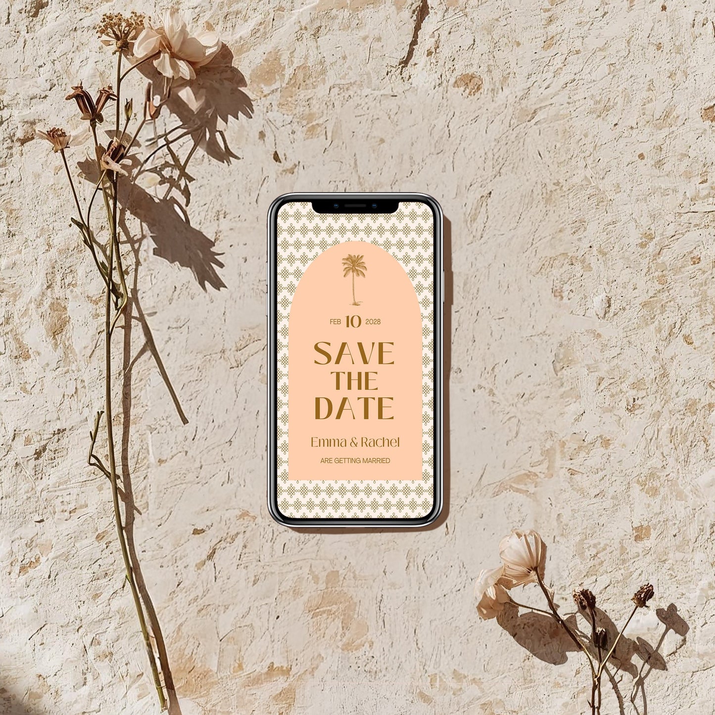 Digital Save the Date | Palm Tree Promises