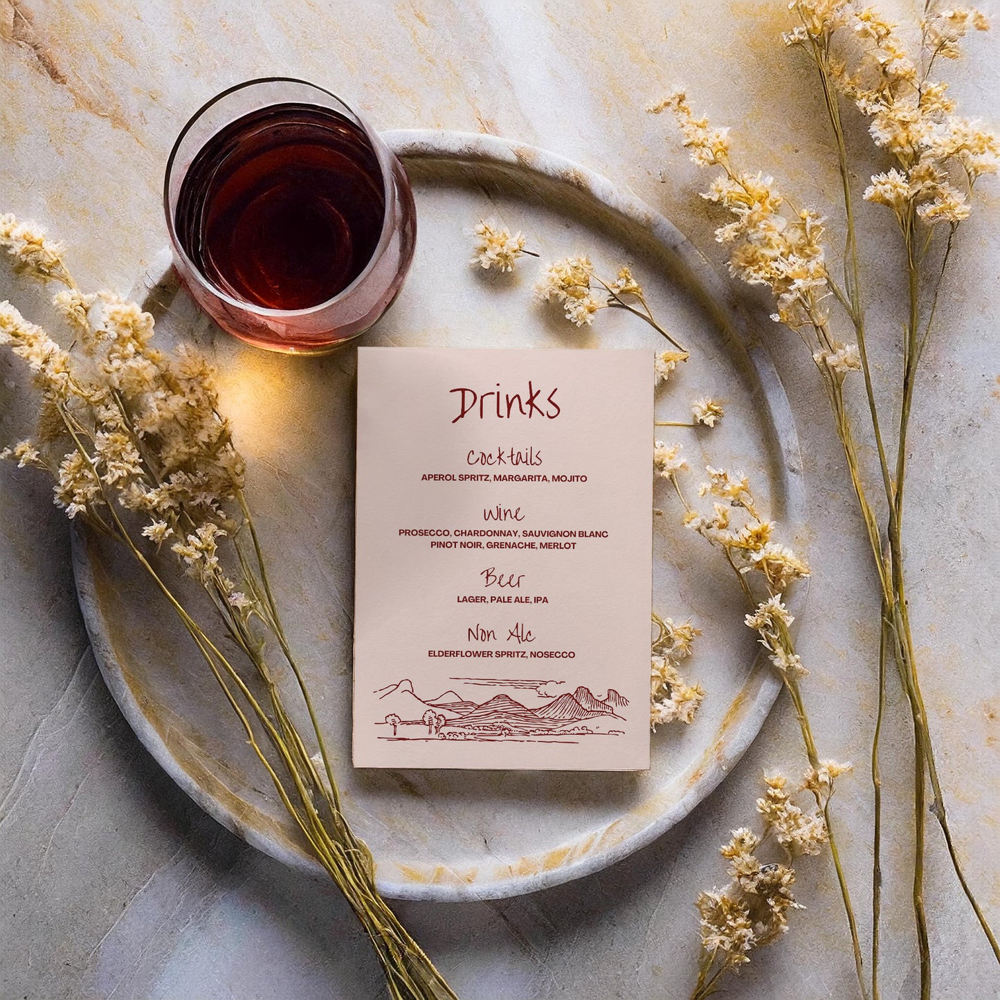 Drinks Menu | Wine Country Kisses