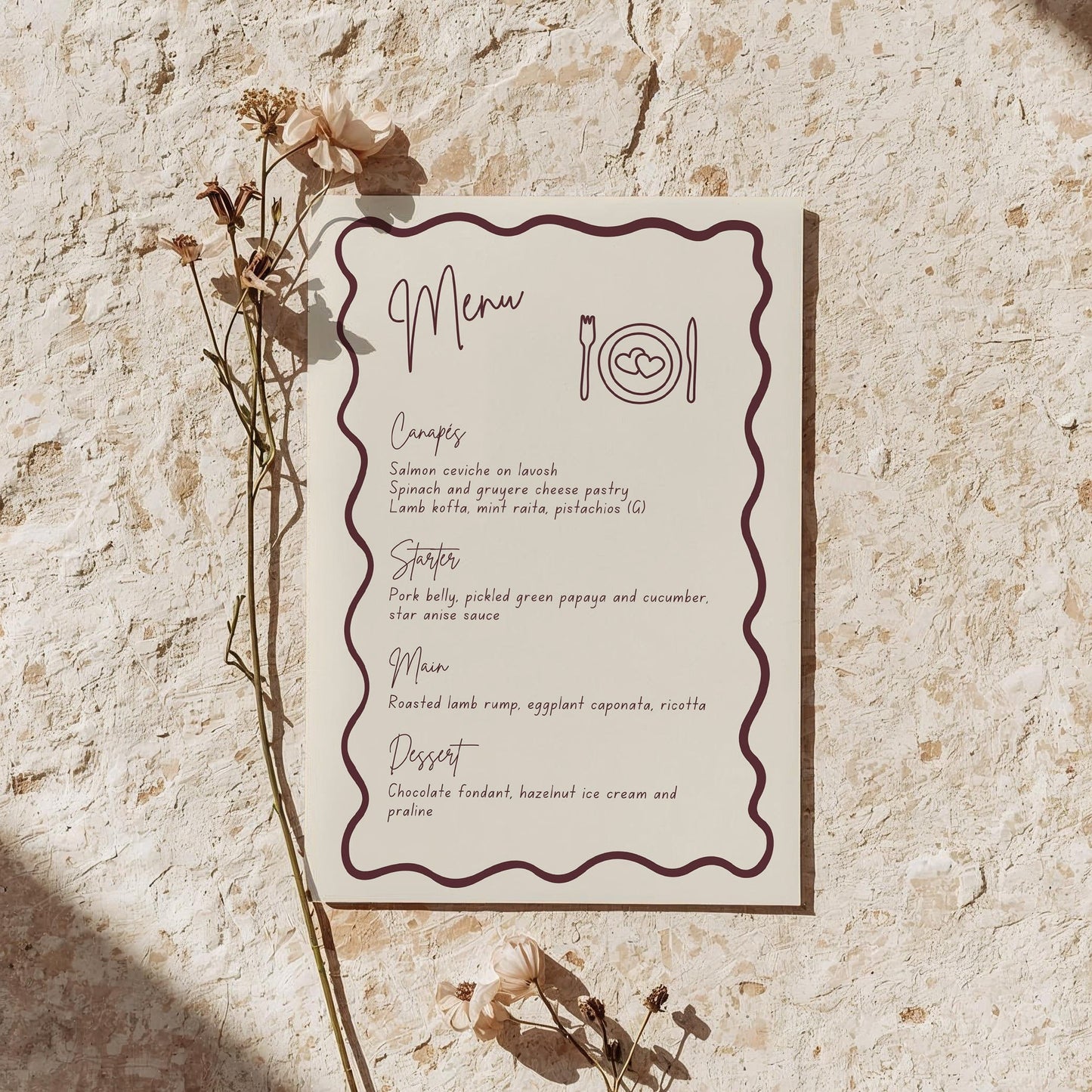 Food Menu | Hold My Hand