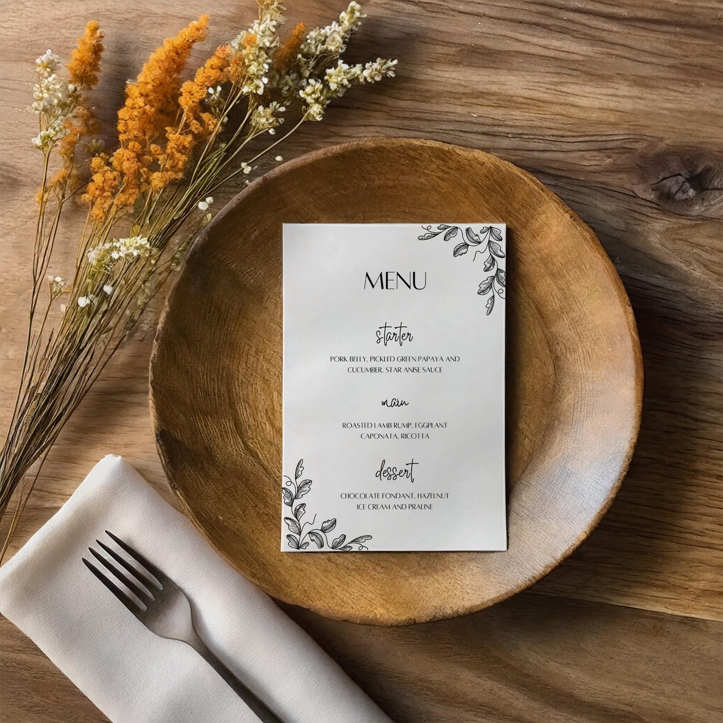 Food Menu | Botanical Bliss