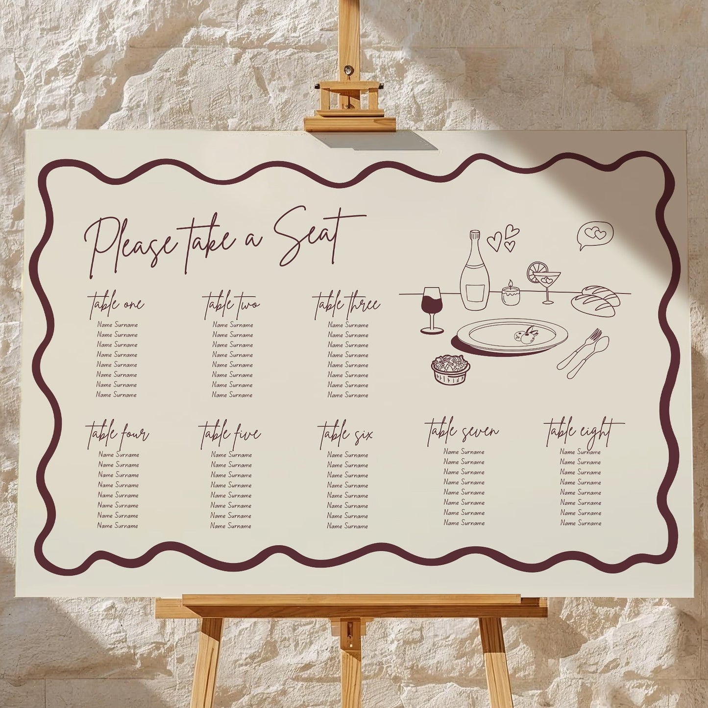 Seating Plan | Hold My Hand