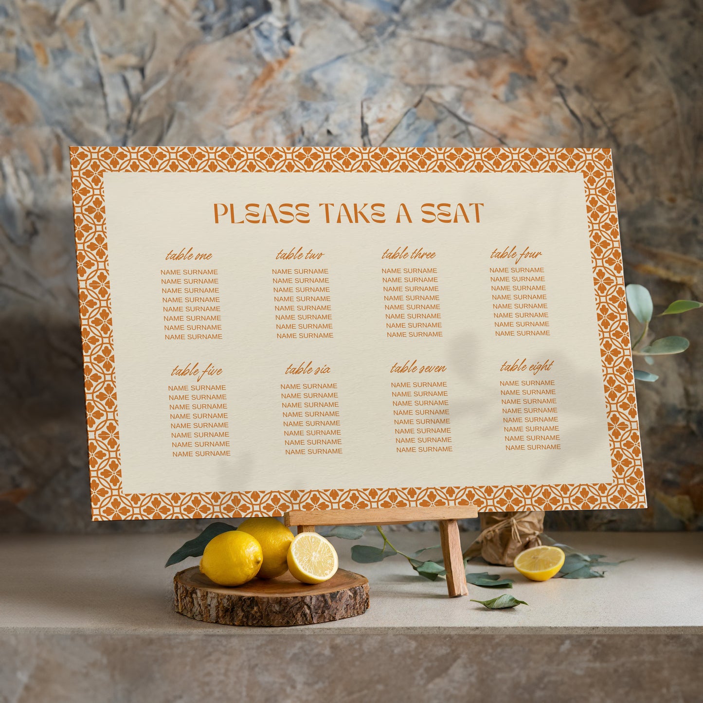 Seating Plan | Limoncello Love Letters