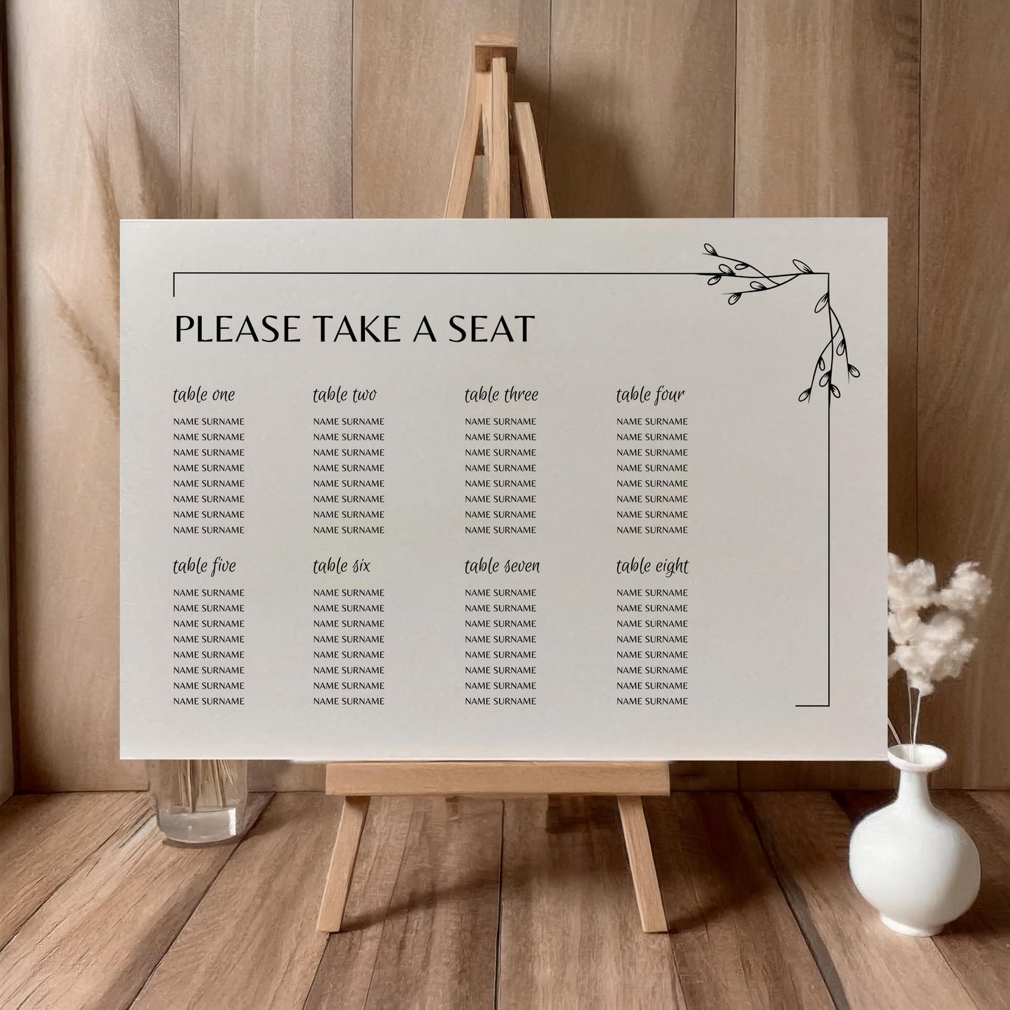 Seating Plan | Putting Down Roots