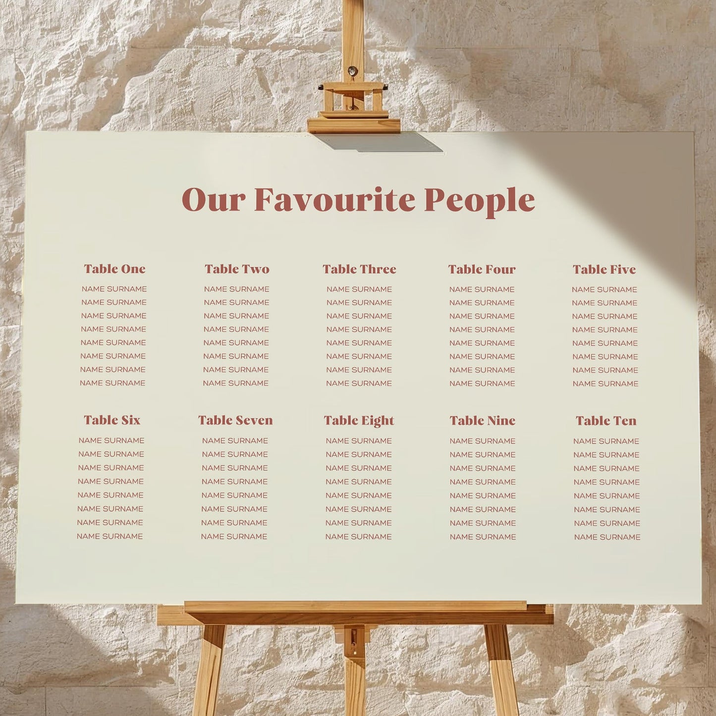 Seating Plan | Head Over Heels