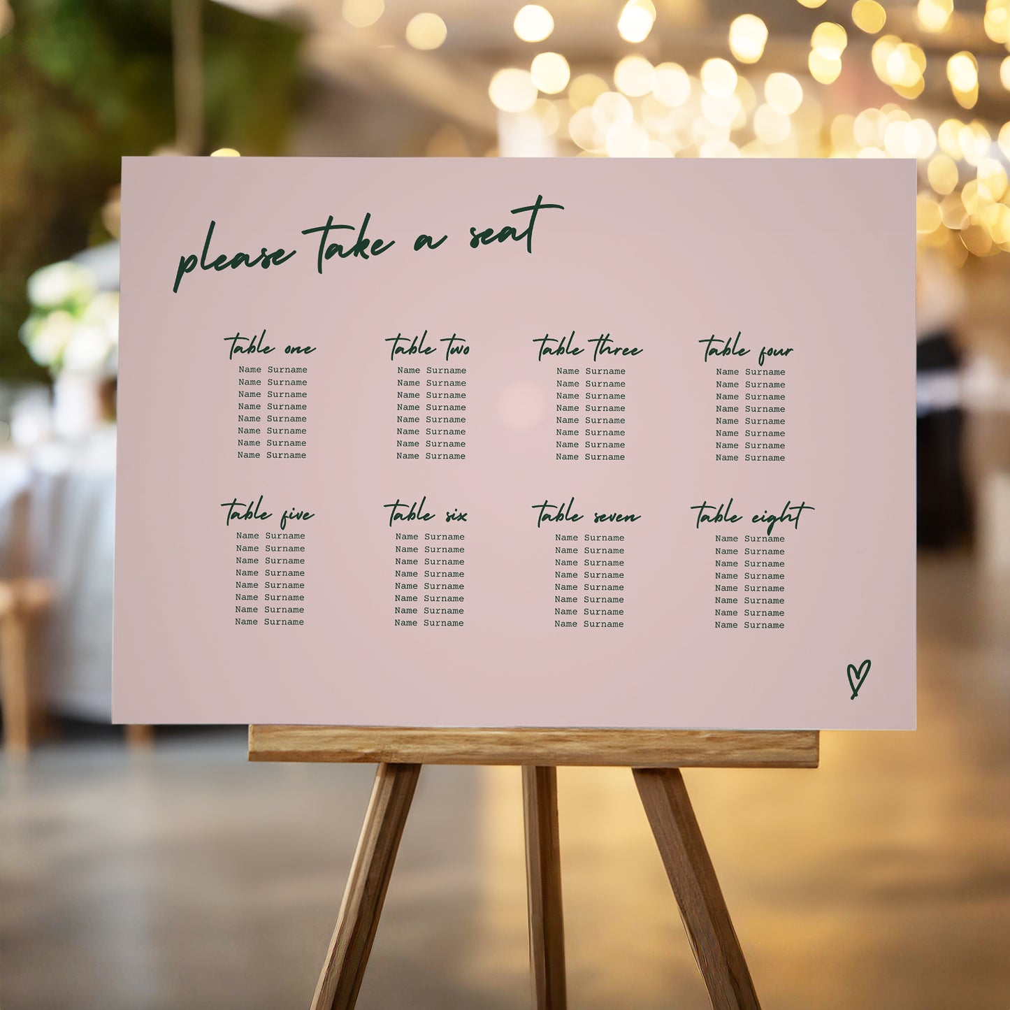 Seating Plan | Cross my Heart