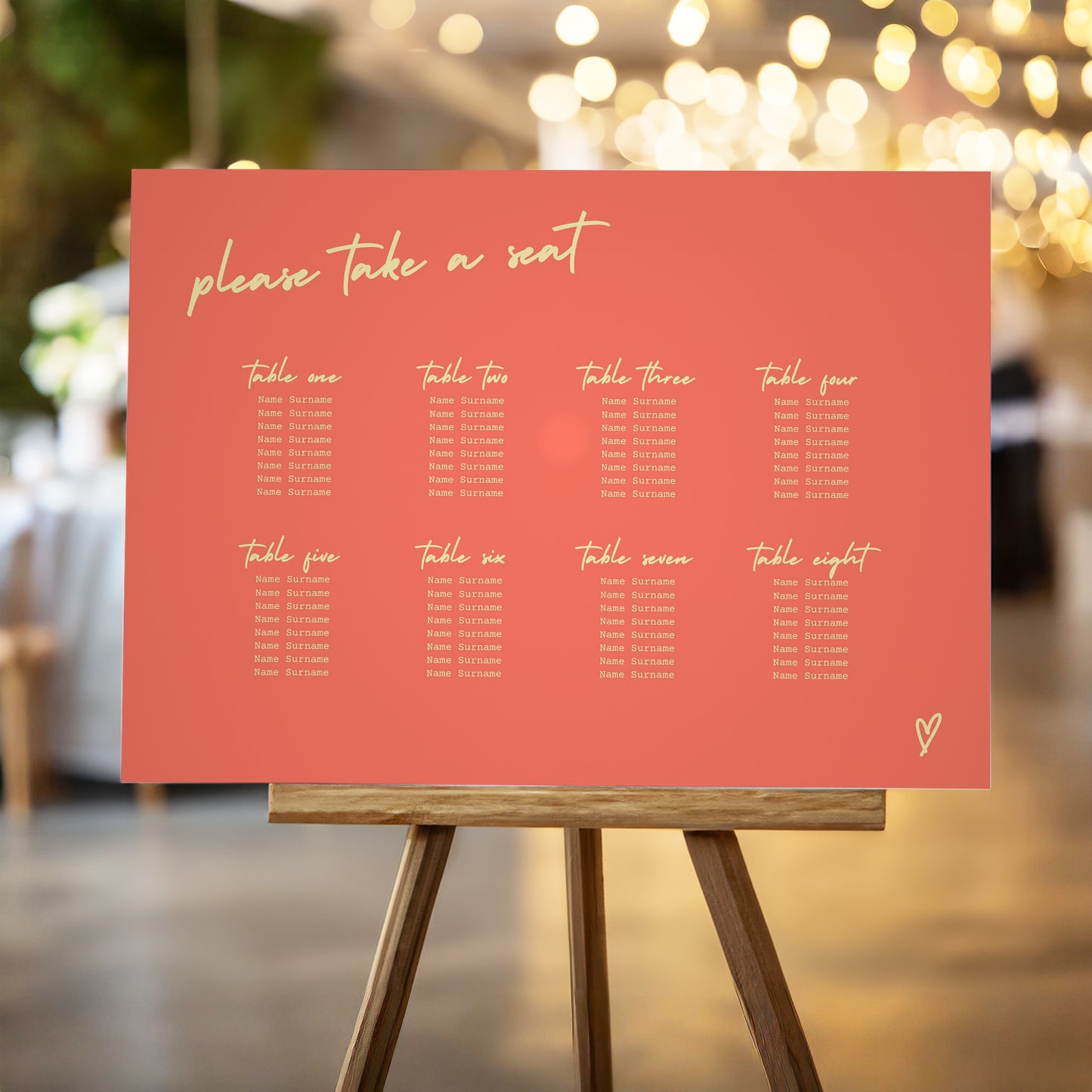 Seating Plan | Cross my Heart