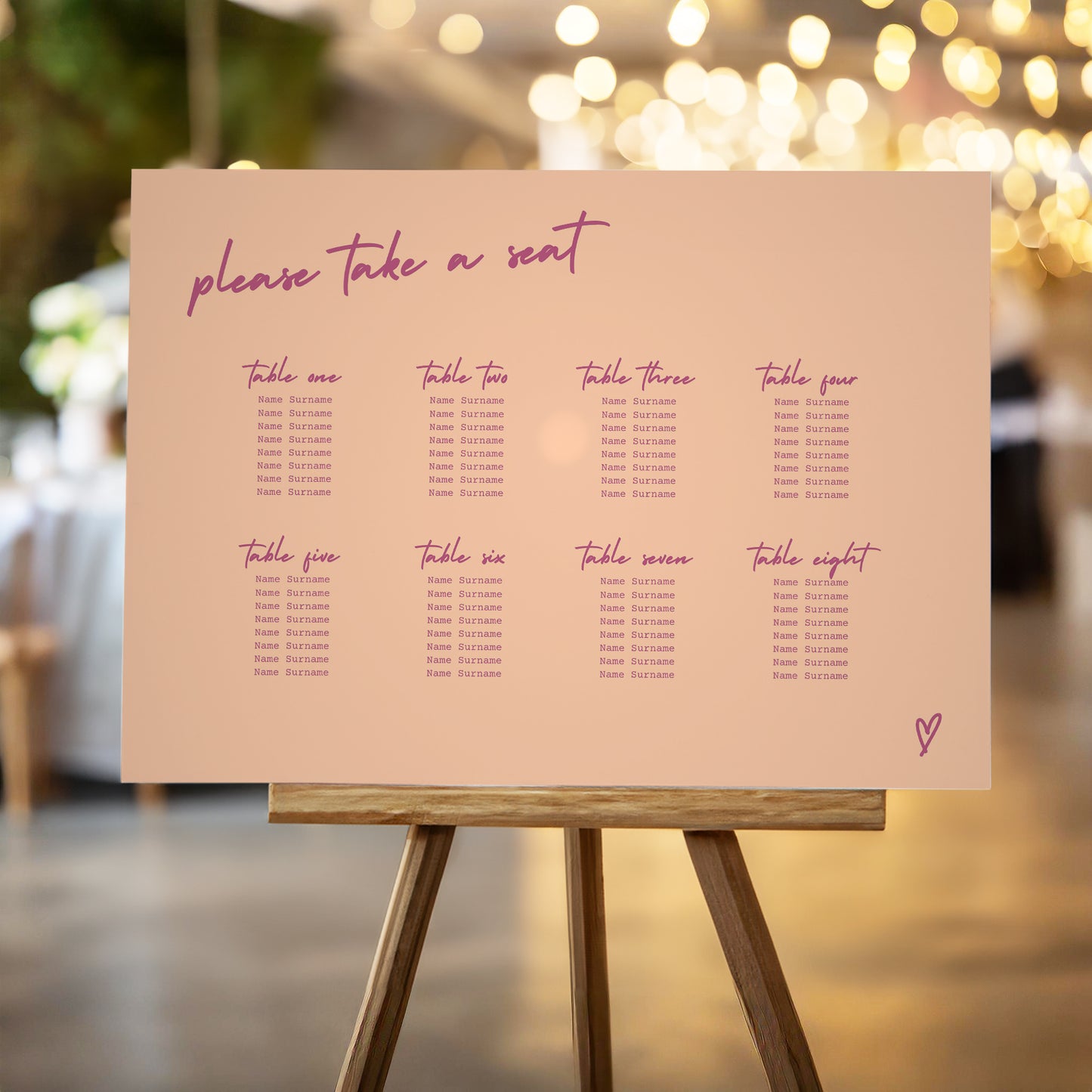 Seating Plan | Cross my Heart