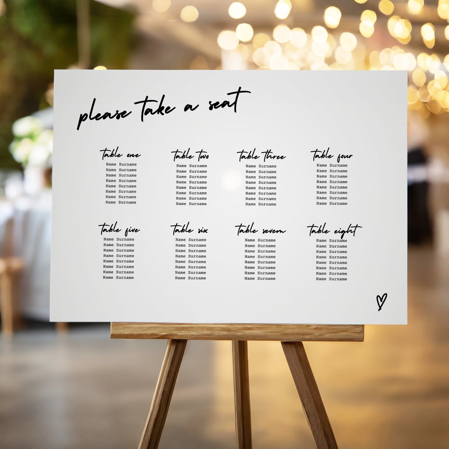 Seating Plan | Cross my Heart