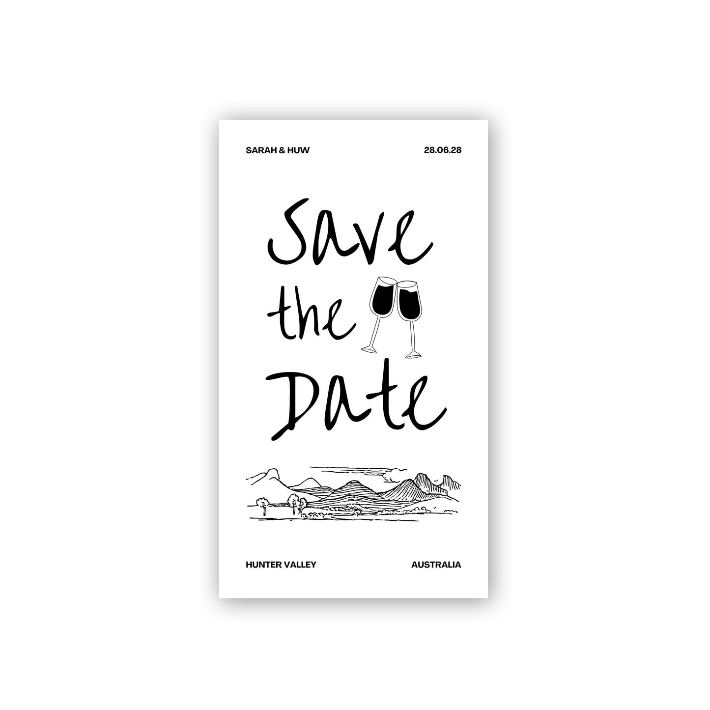 Digital Save the Date | Wine Country Kisses