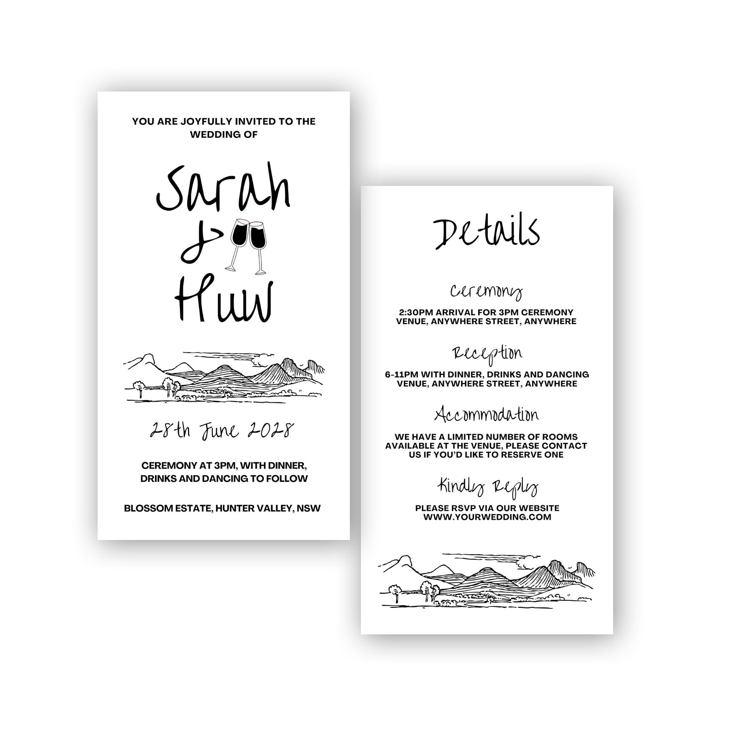 Digital Invite | Wine Country Kisses