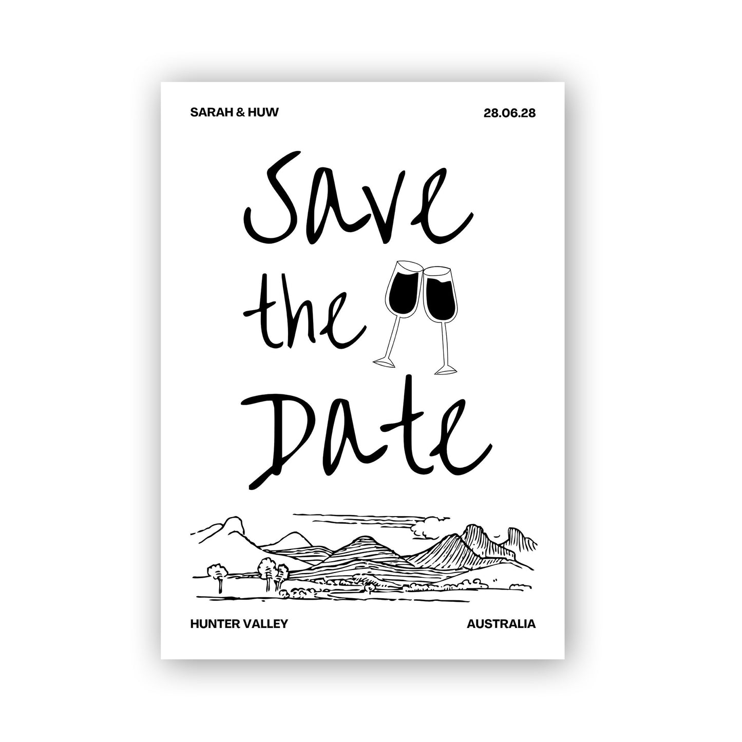 Save the Date | Wine Country Kisses