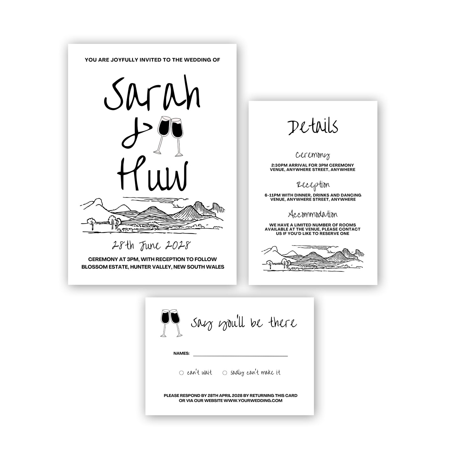 Invite Set | Wine Country Kisses
