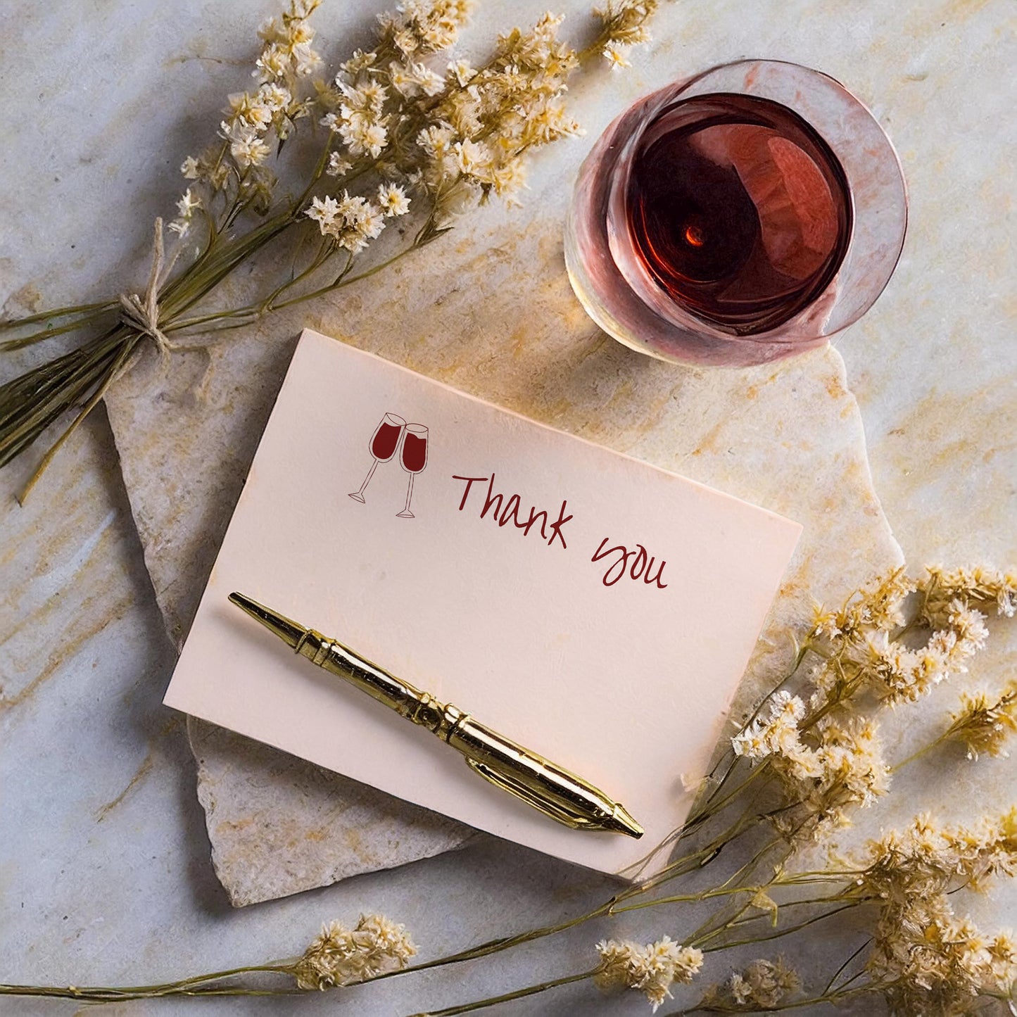 Thank You Card | Wine Country Kisses