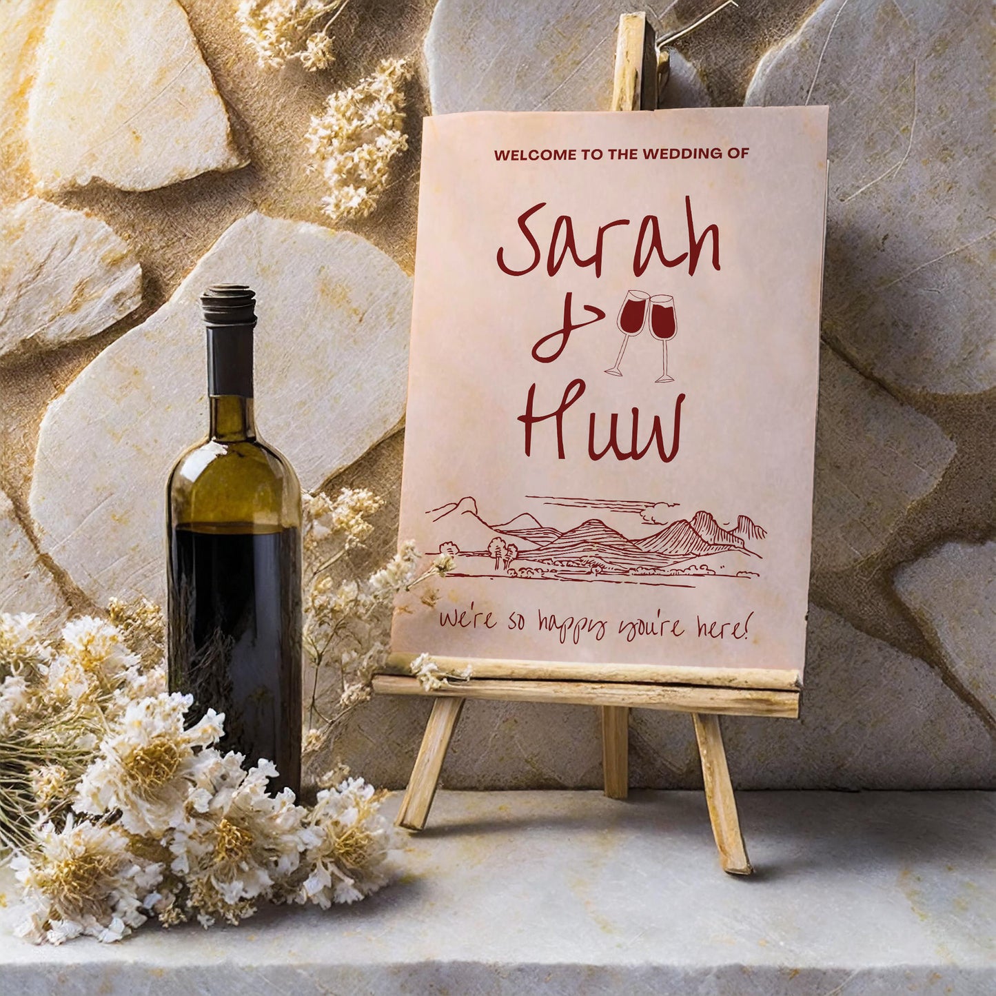 Welcome Sign | Wine Country Kisses