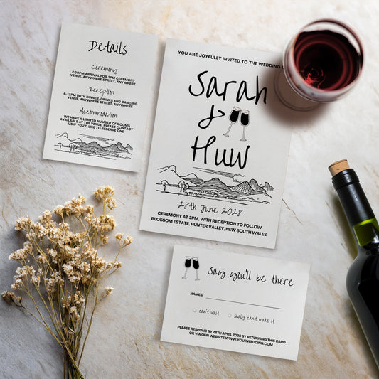 Invite Set | Wine Country Kisses