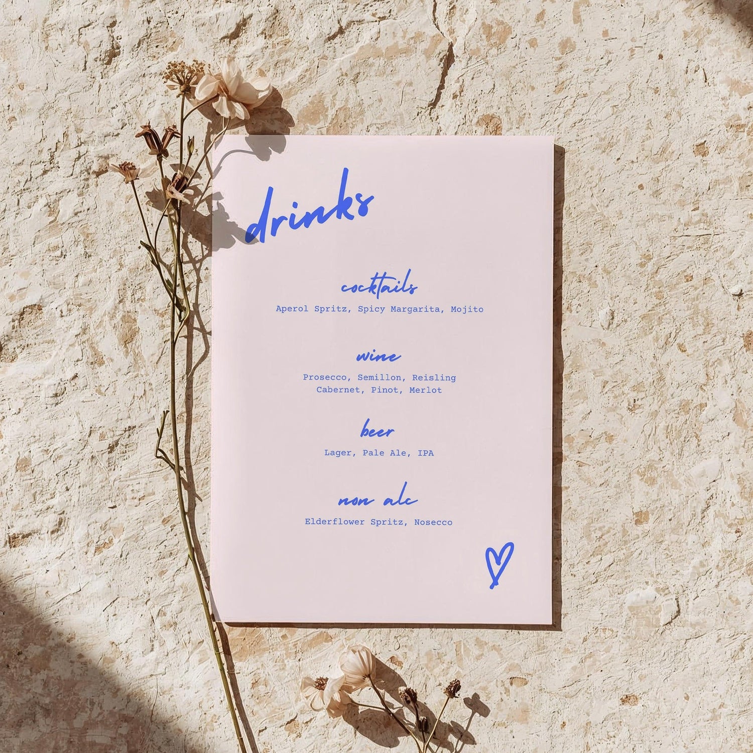 Editable Wedding Menu Templates