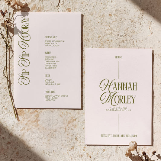Drinks Menu (A5) | The Perfect Match