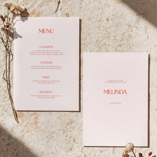 Food Menu (A5) | All Loved Up