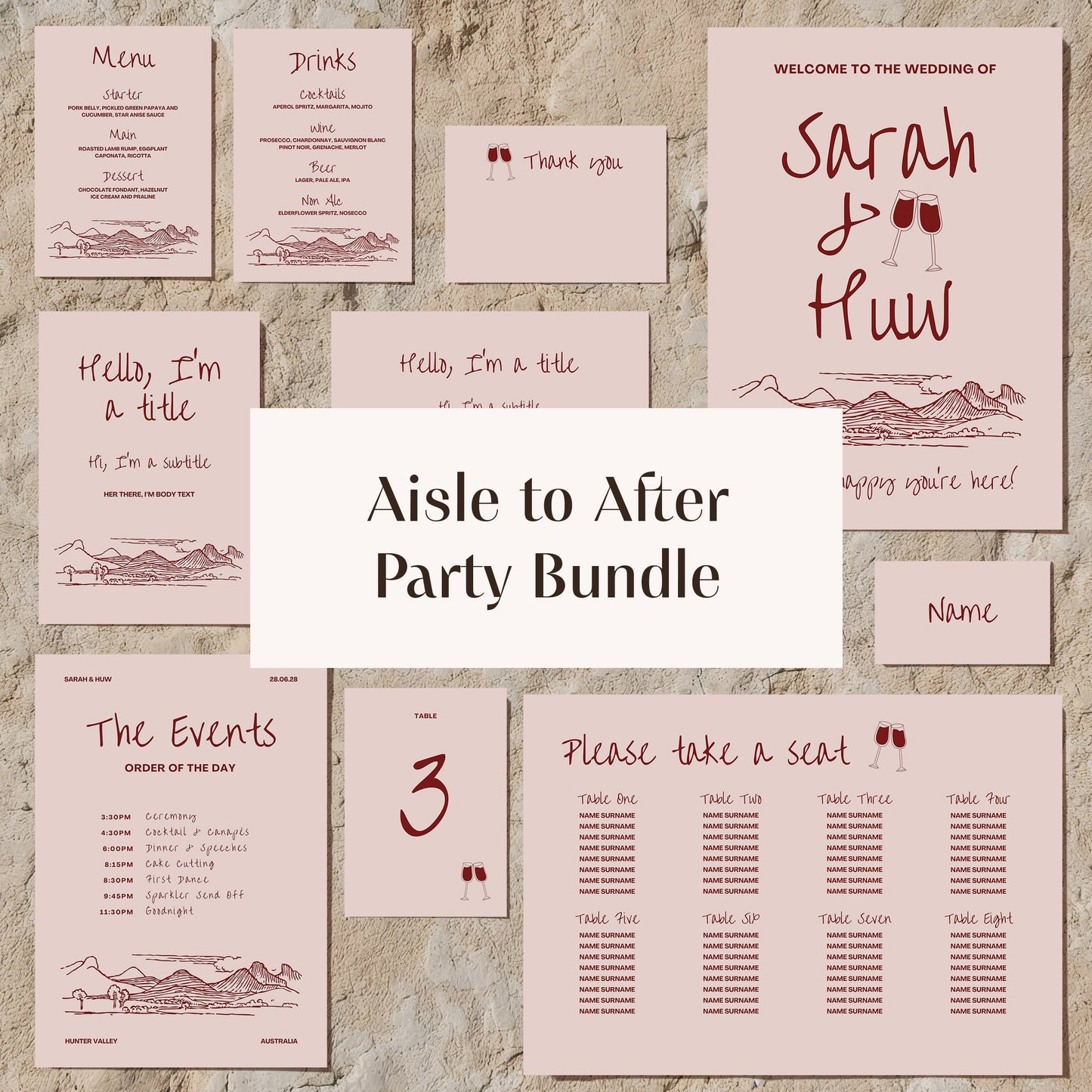 Aisle to After Party Bundle | Wine Country Kisses