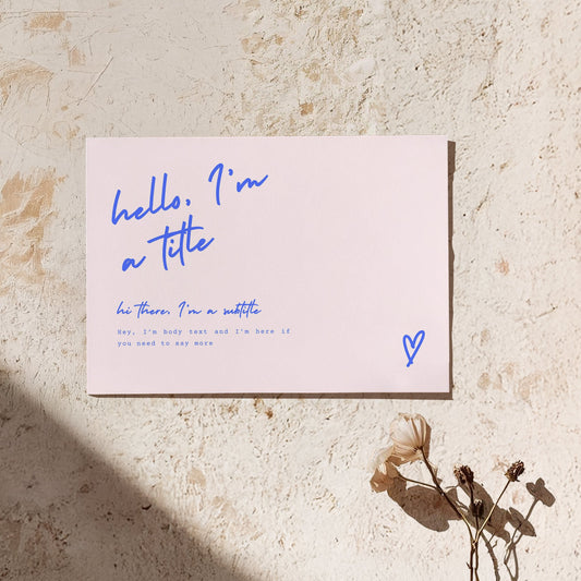 Blank Landscape Sign | Cross My Heart