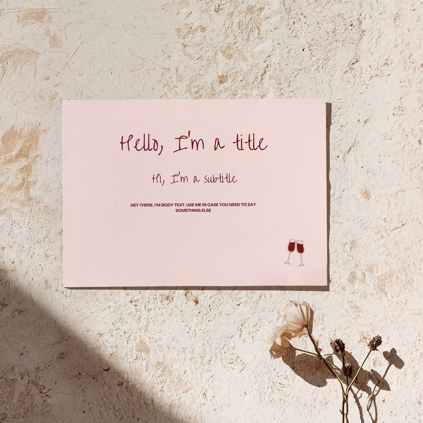 Blank Landscape Sign | Wine Country Kisses