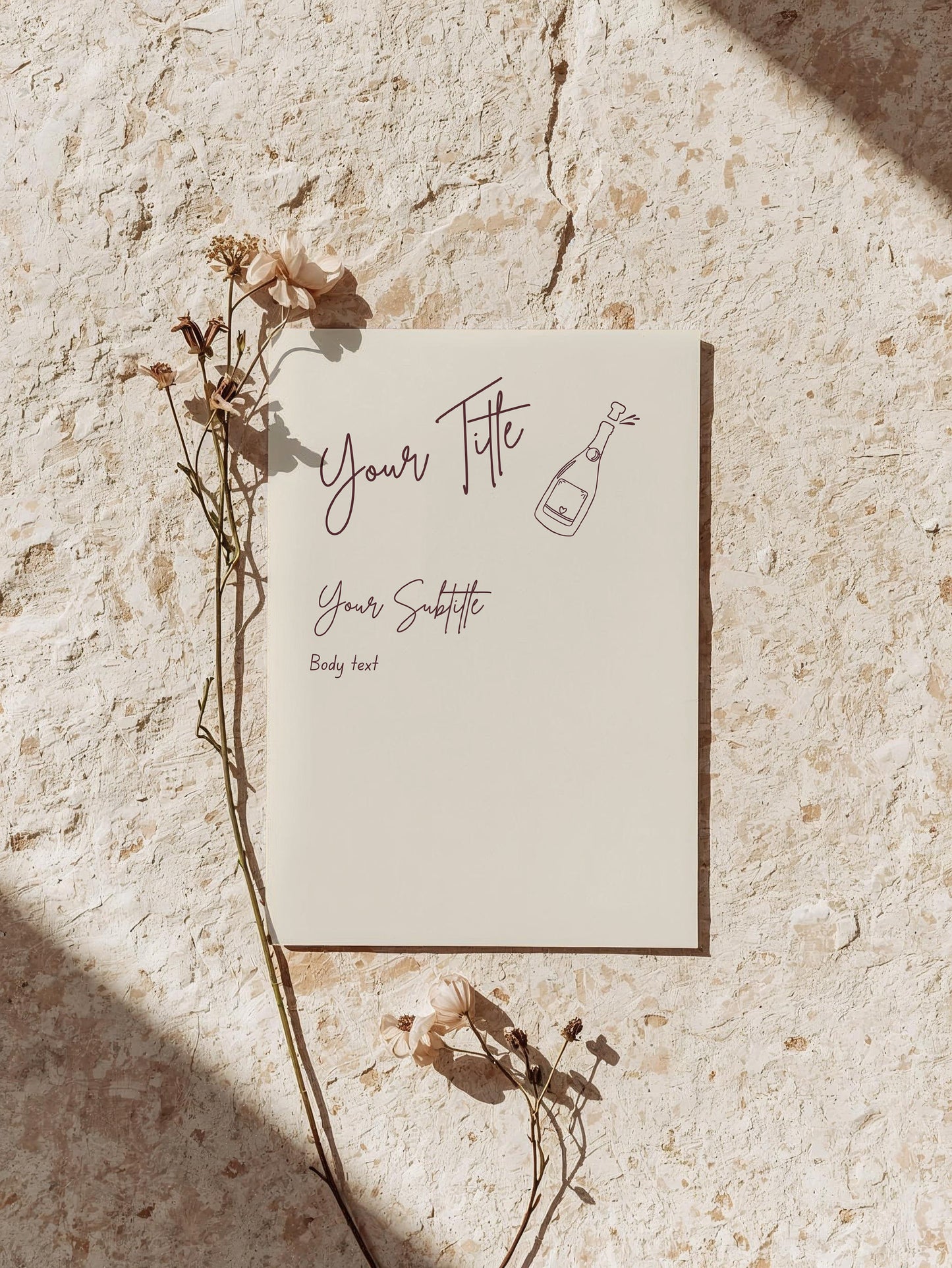 Blank Portrait Sign | Hold My Hand