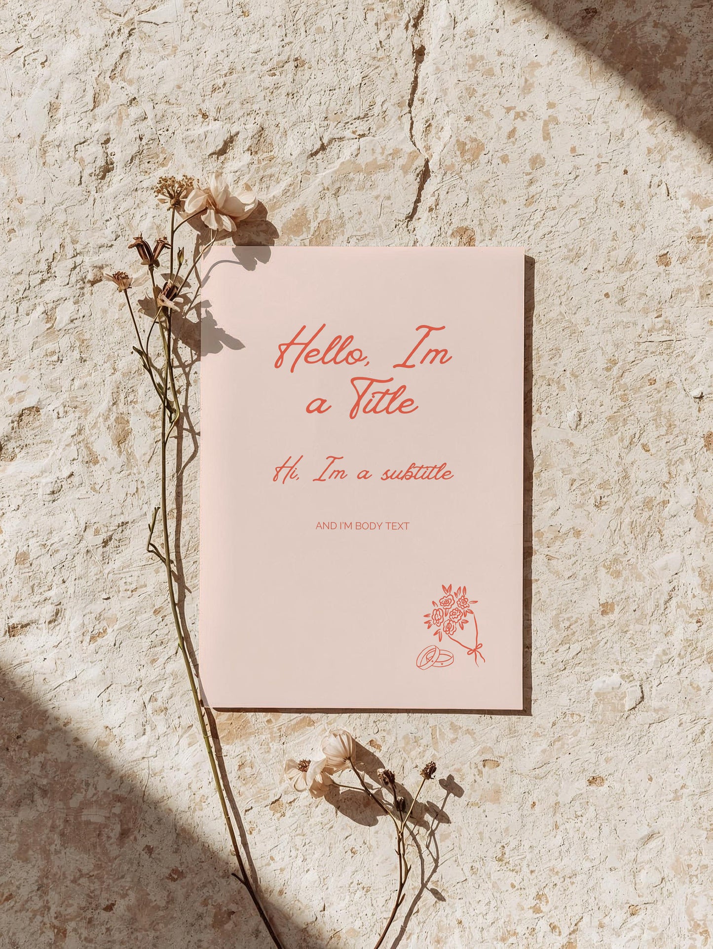 Blank Portrait Sign | One Fine Day
