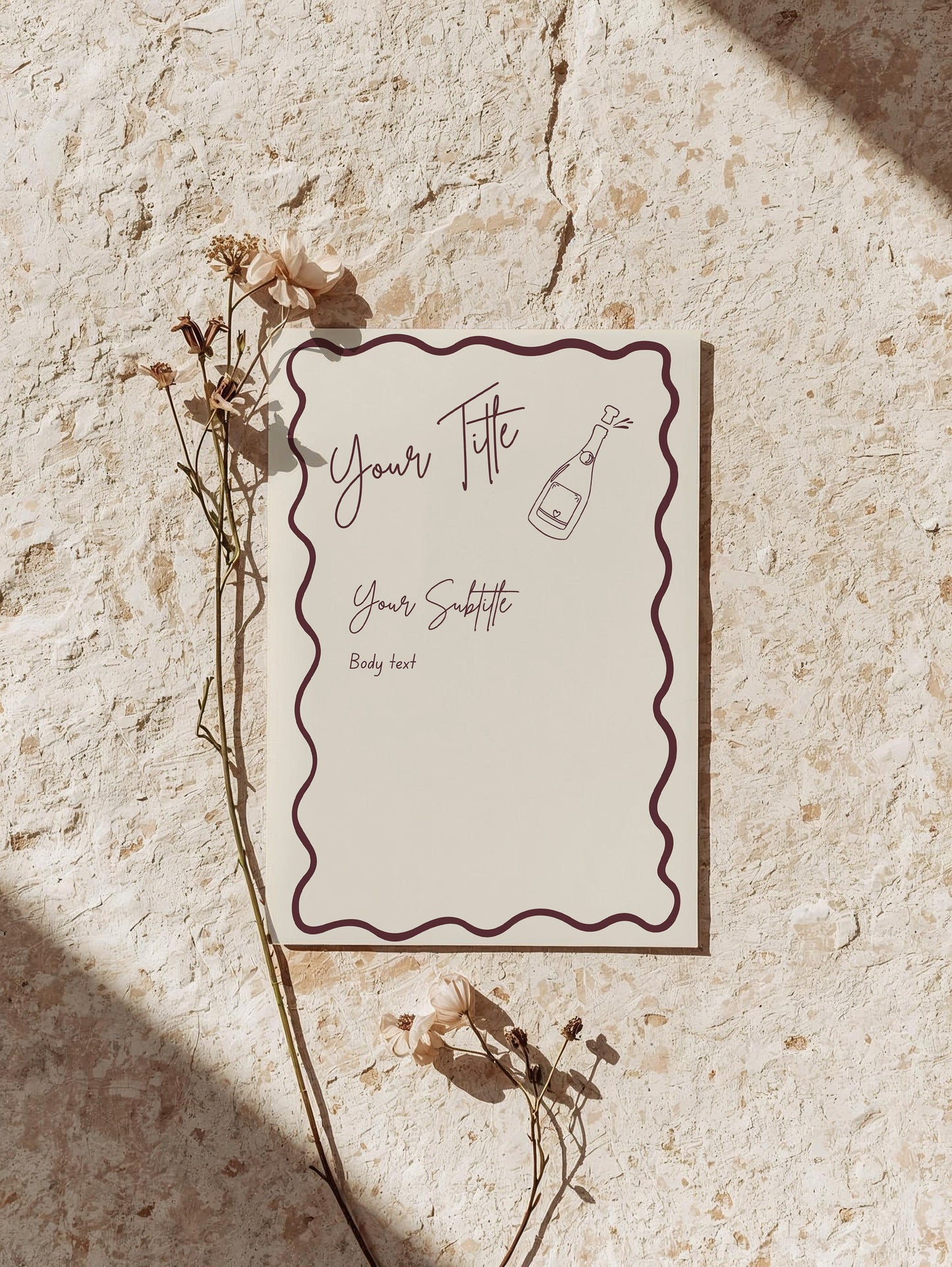 Blank Portrait Sign | Hold My Hand