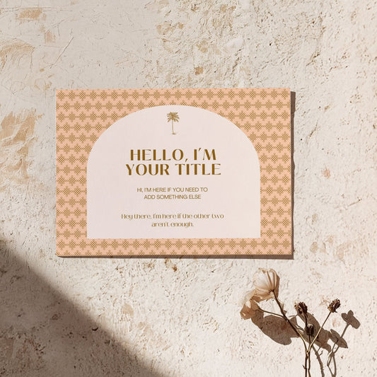 Blank Landscape Sign | Palm Tree Promises