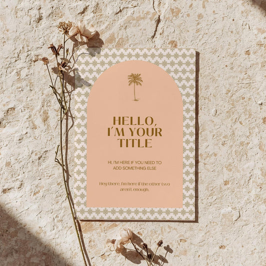 Blank Portrait Sign | Palm Tree Promises