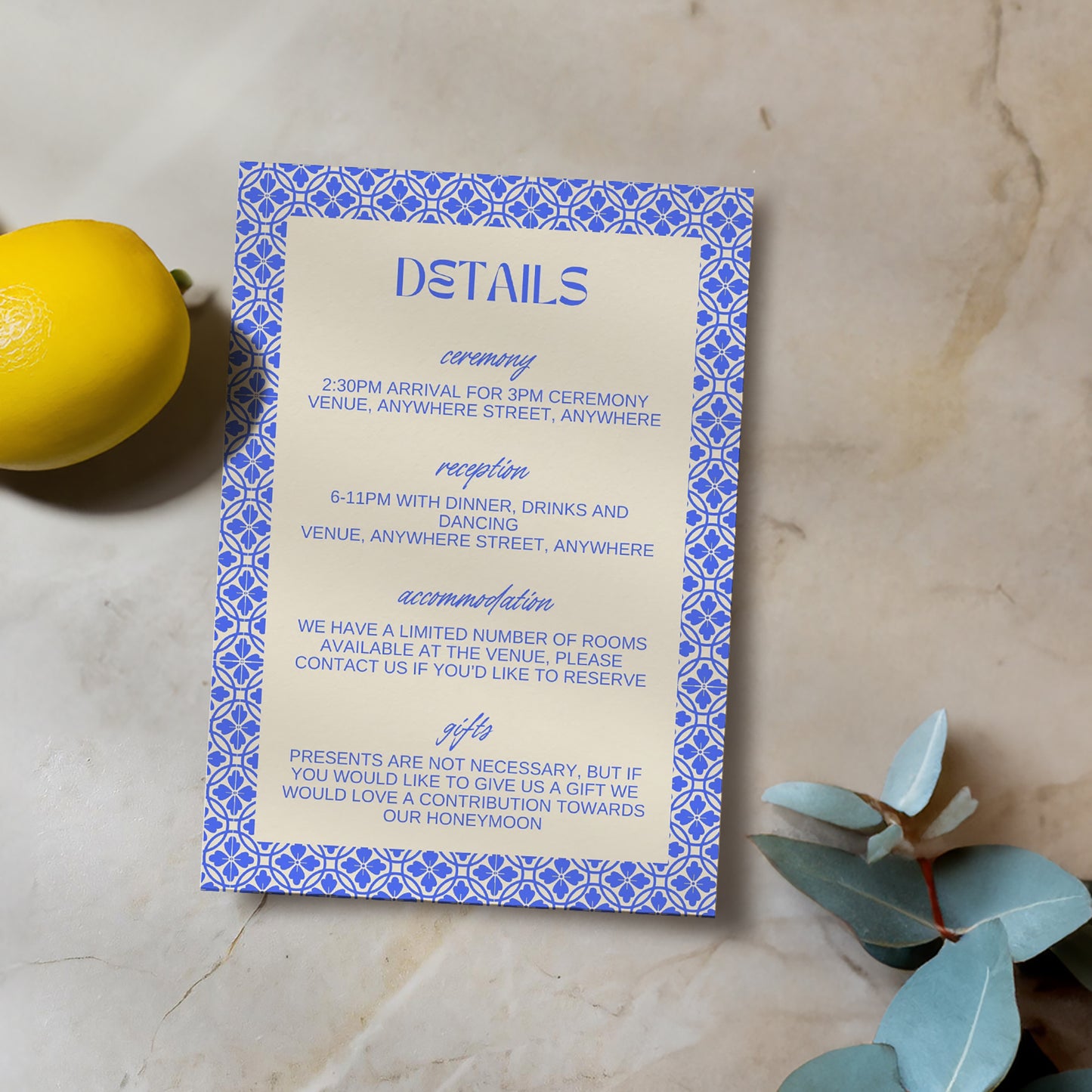 Invite Set | Limoncello Love Letters