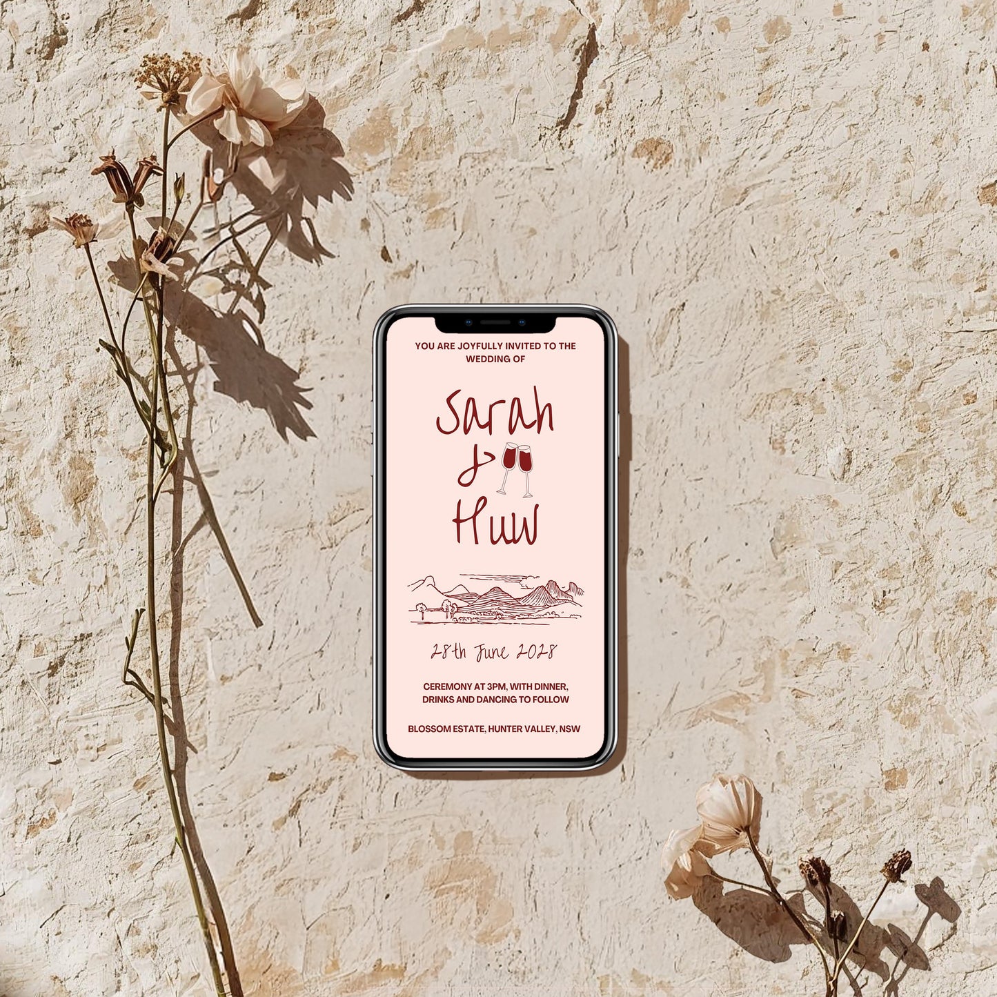 Digital Invite | Wine Country Kisses