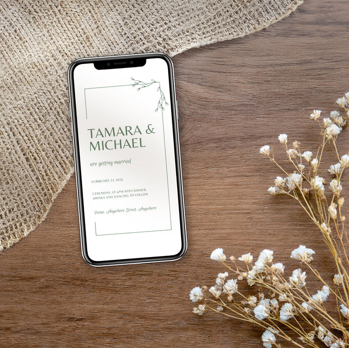 Digital Invite | Editable Canva Template | Wedding Stationery – Elara ...