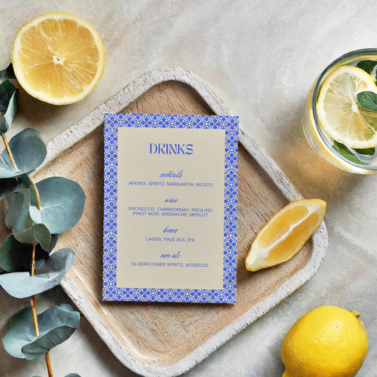 Drinks Menu | Limoncello Love Letters