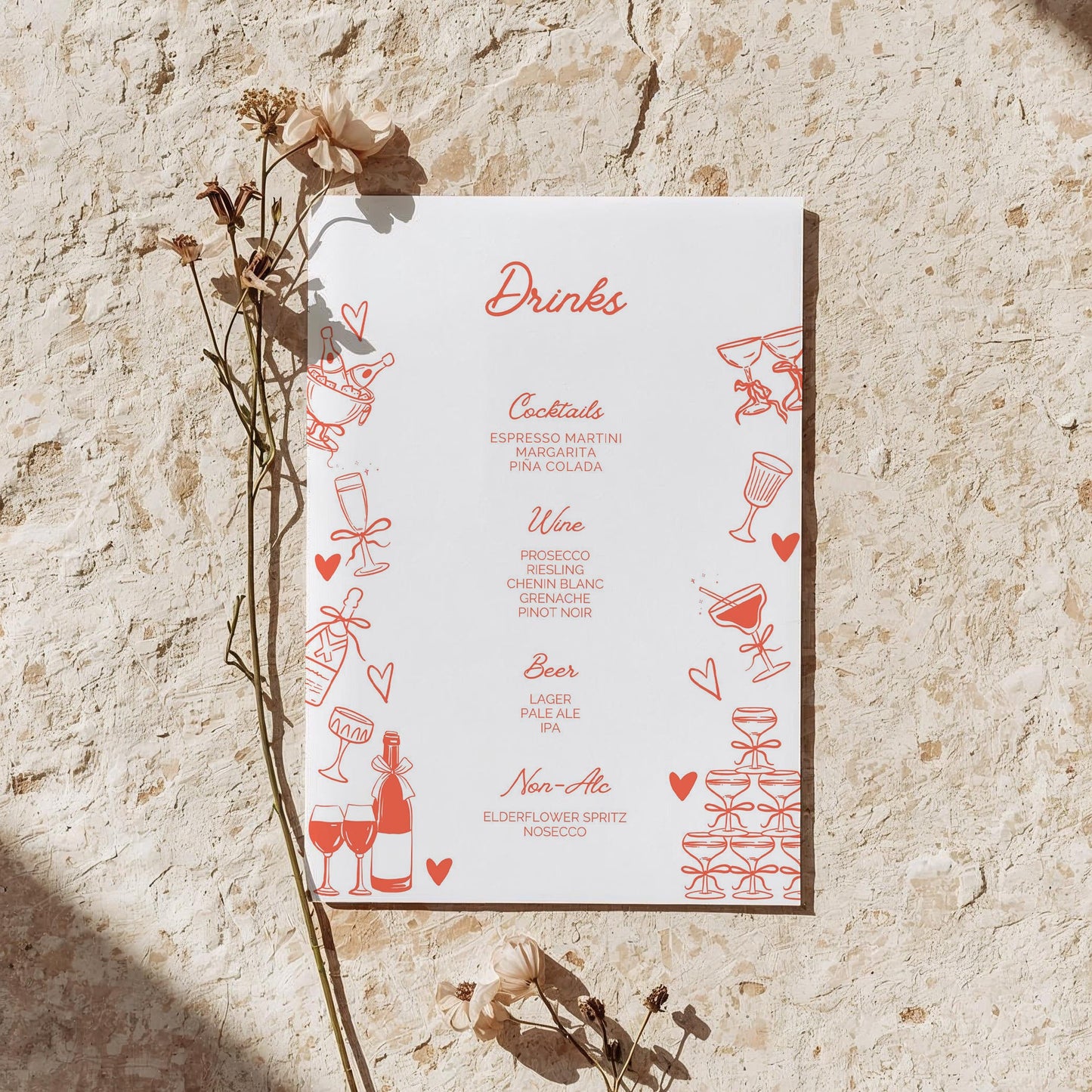 Drinks Menu (A5) | One Fine Day