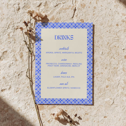 Drinks Menu | Limoncello Love Letters
