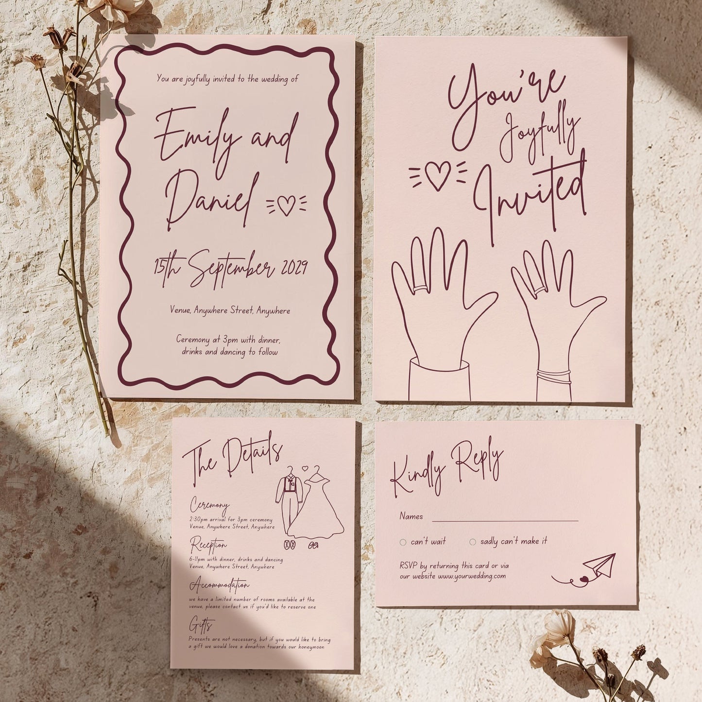 Invitation Set | Hold My Hand
