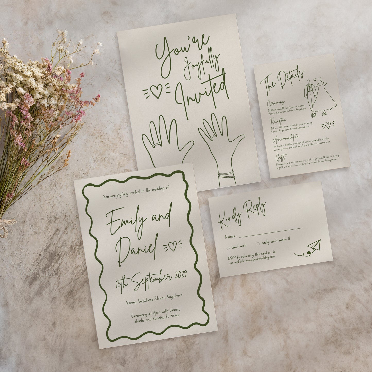 Invitation Set | Hold My Hand