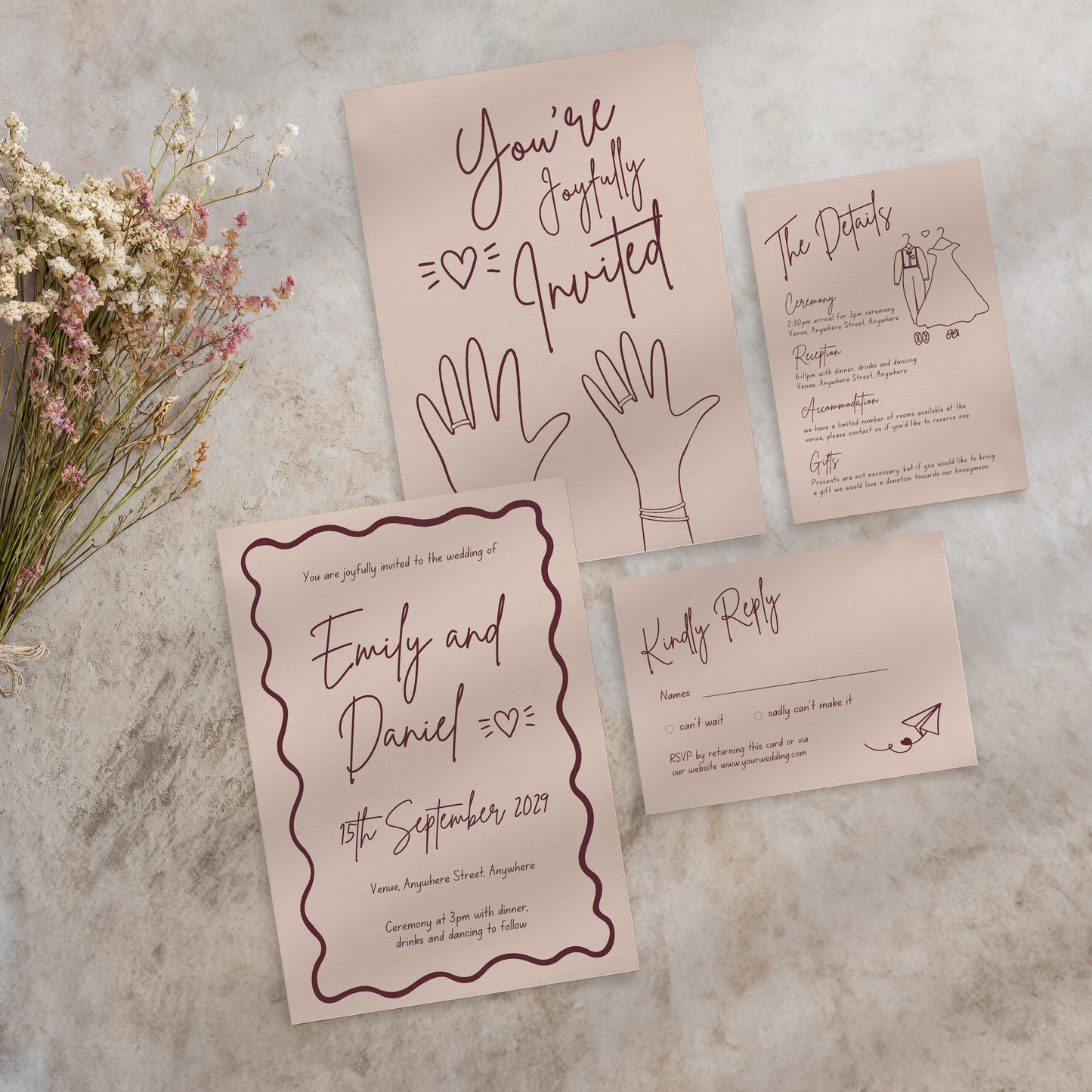 Invitation Set | Hold My Hand