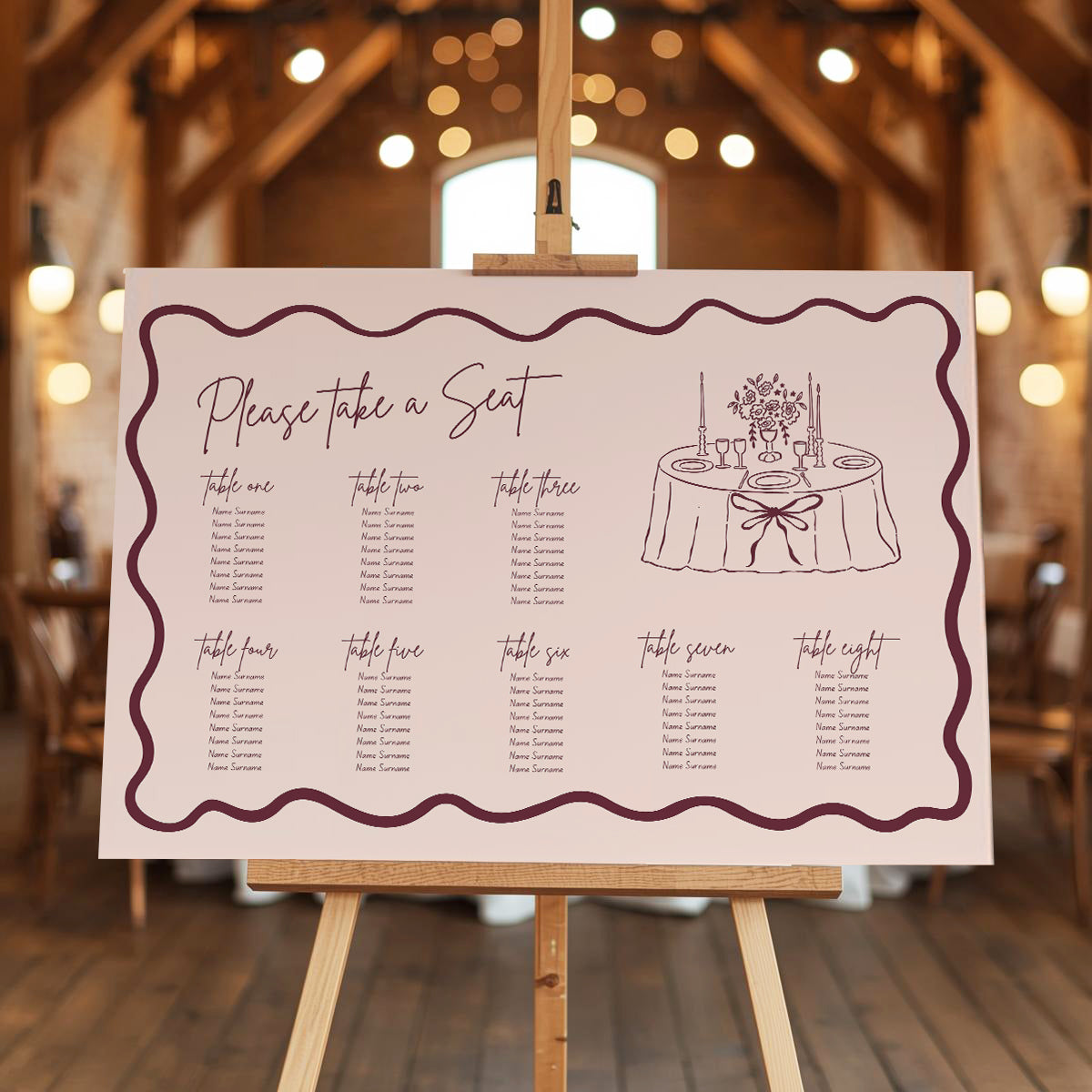 Seating Plan | Hold My Hand