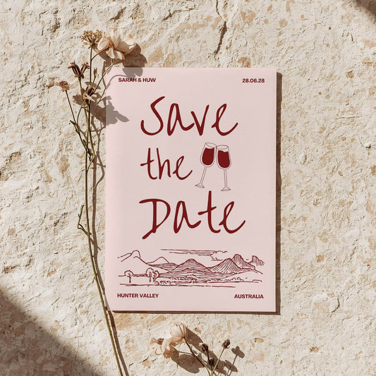 Save the Date | Wine Country Kisses