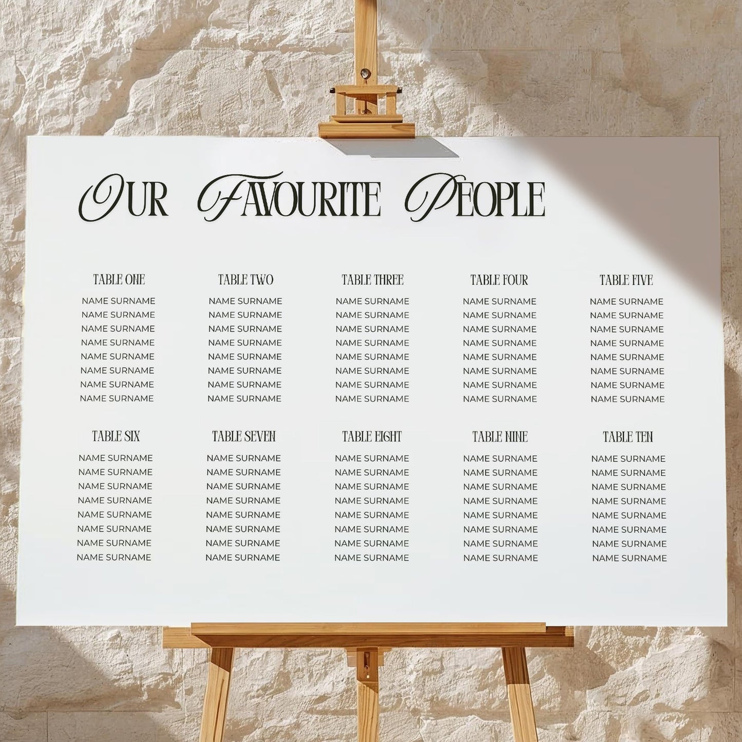 Seating Plan | The Perfect Match