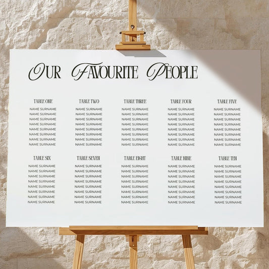 Seating Plan | The Perfect Match