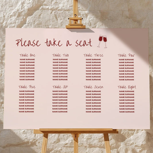 Seating Plan | Wine Country Kisses