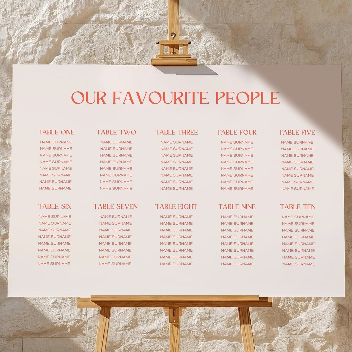 Seating Plan | All Loved Up