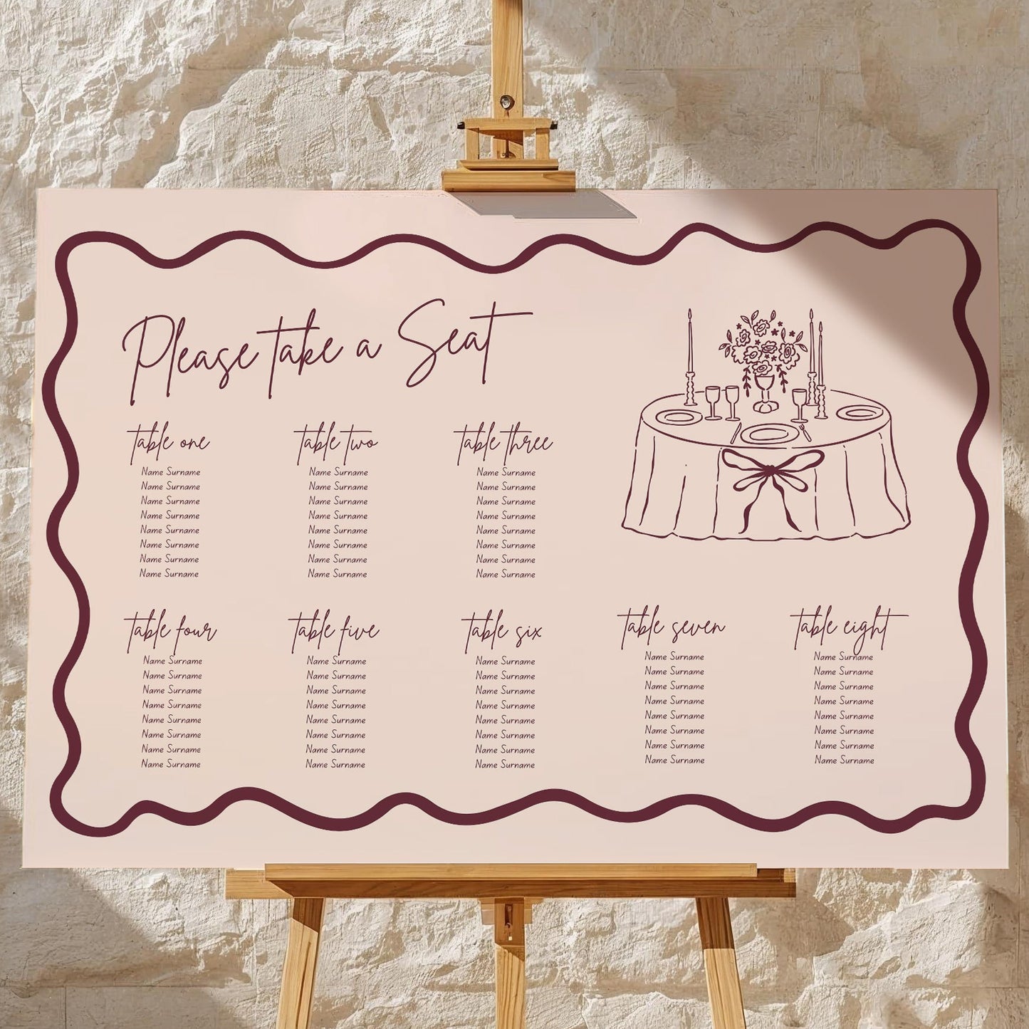 Seating Plan | Hold My Hand