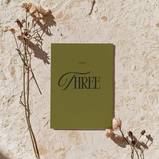 Table Number | The Perfect Match