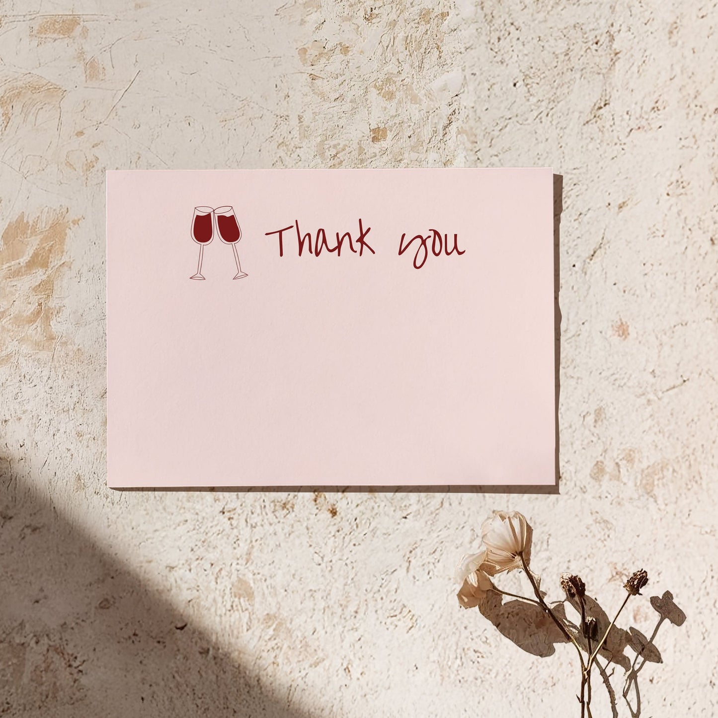 Thank You Card | Wine Country Kisses