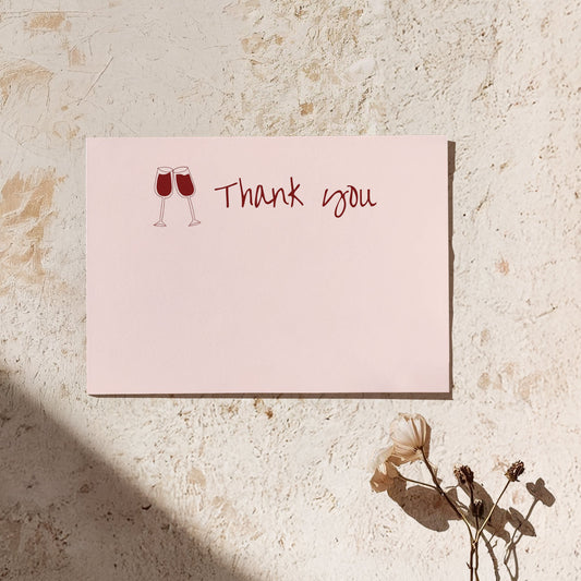 Thank You Card | Wine Country Kisses